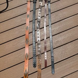 Vintage GAP belts lot of (5) sz 30-36